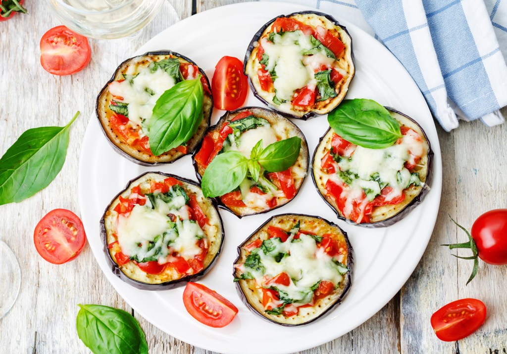 Minipizza de berinjela