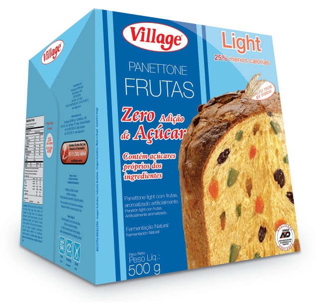 Panetone light de frutas, Village, 500g, R$14,90 em www.lojavillage.com.br