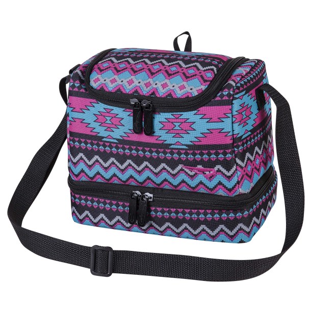 Lunch bag fanny estampada, Rainha, R$ 49,99. Encontre em: <a href="https://www.rainha.com.br">www.rainha.com.br</a>