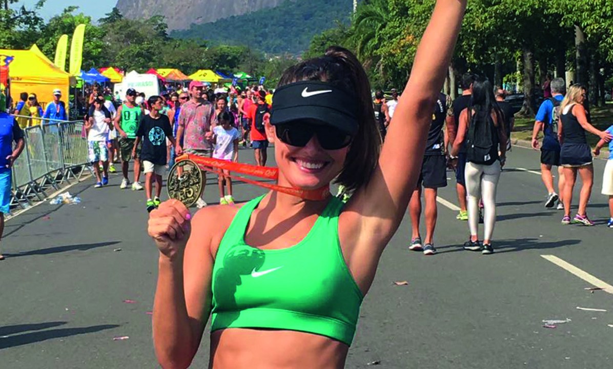 Ju Winterink na maratona do Rio