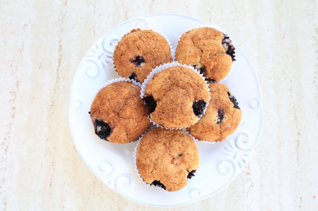 Muffin funcional de blueberry e limão-siciliano