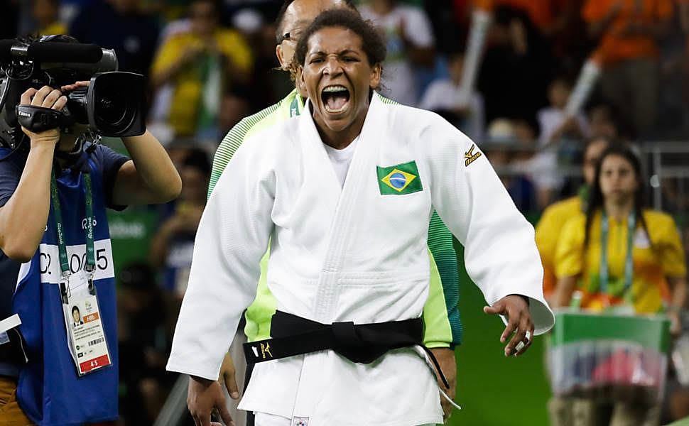 Judoca Rafaela Silva em luta