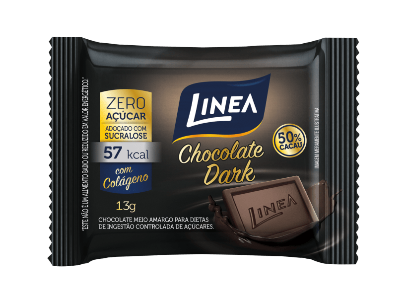 Deu vontade de um chocolate antes do almoço? Aposte no sabor do Chocolate Dark Linea.