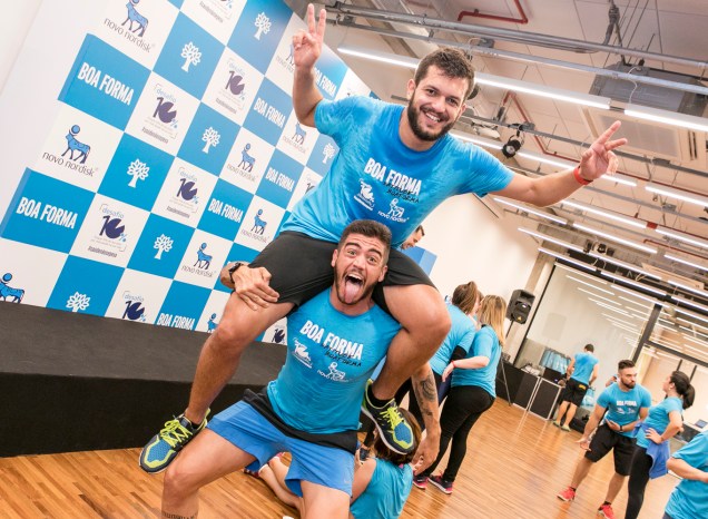 Fim de treino com muita animação