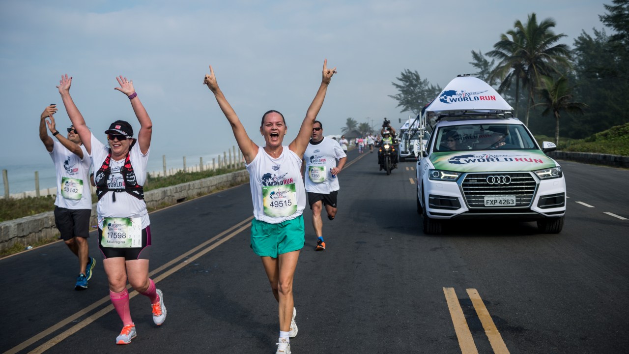 Corredoras na Wings For Life World Run 2018 no Rio de Janeiro