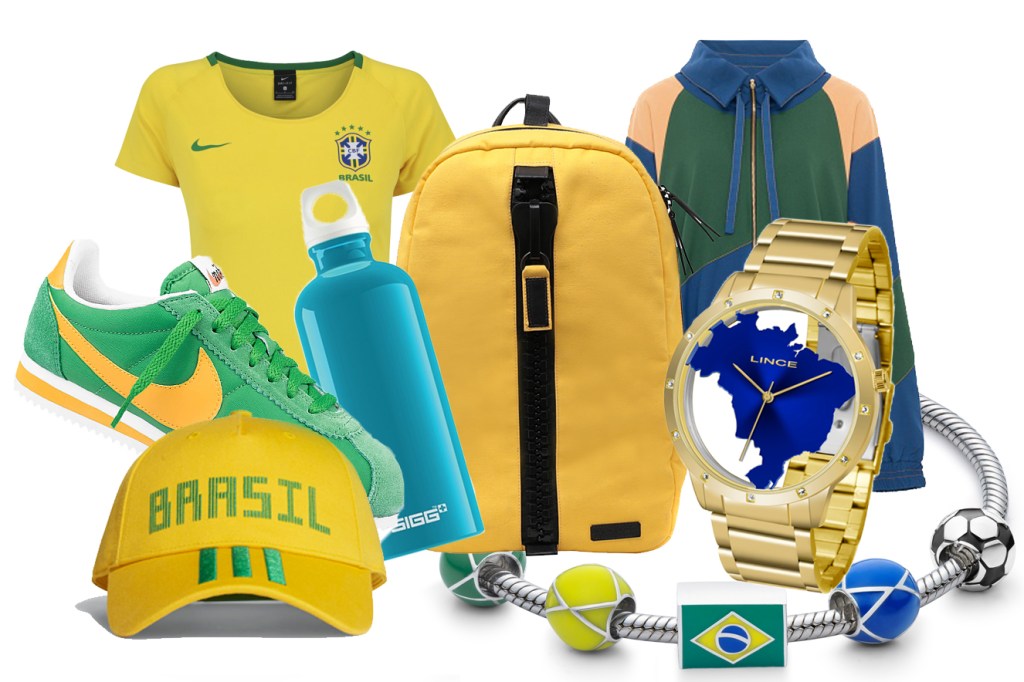 Camiseta, camisa, short, tênis e outros acessórios para usar na Copa