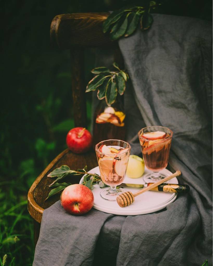 Chá detox de casca de maçã, beterraba e gengibre