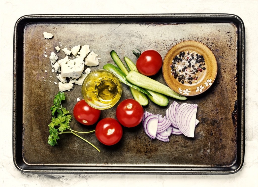 Ingredients for mediteranian salad