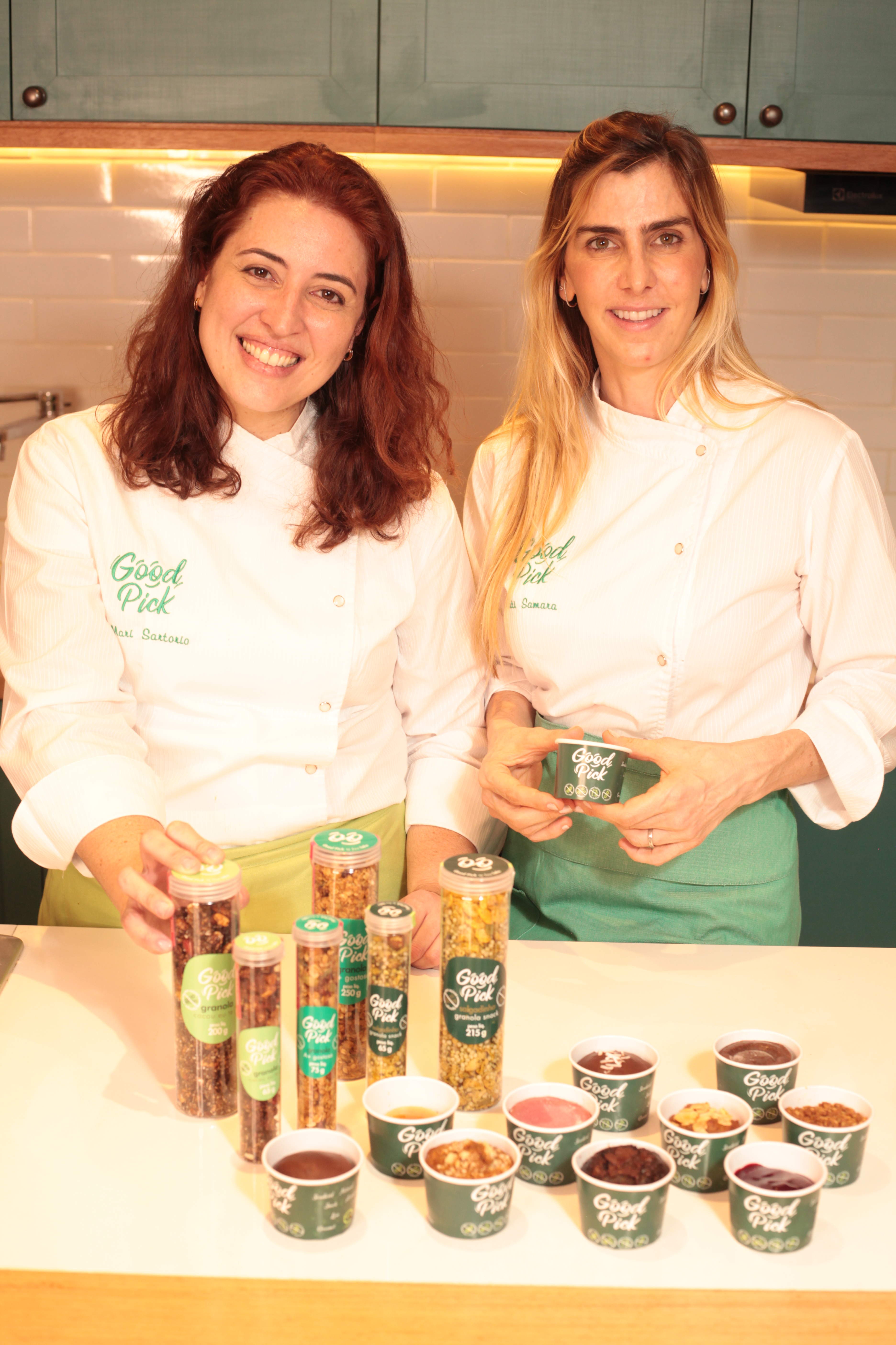 Good Pick Mari Sartori e Tatiana Samara: sócias da Good Pick, especializada em produtos sem açúcar refinado, trigo e lactose