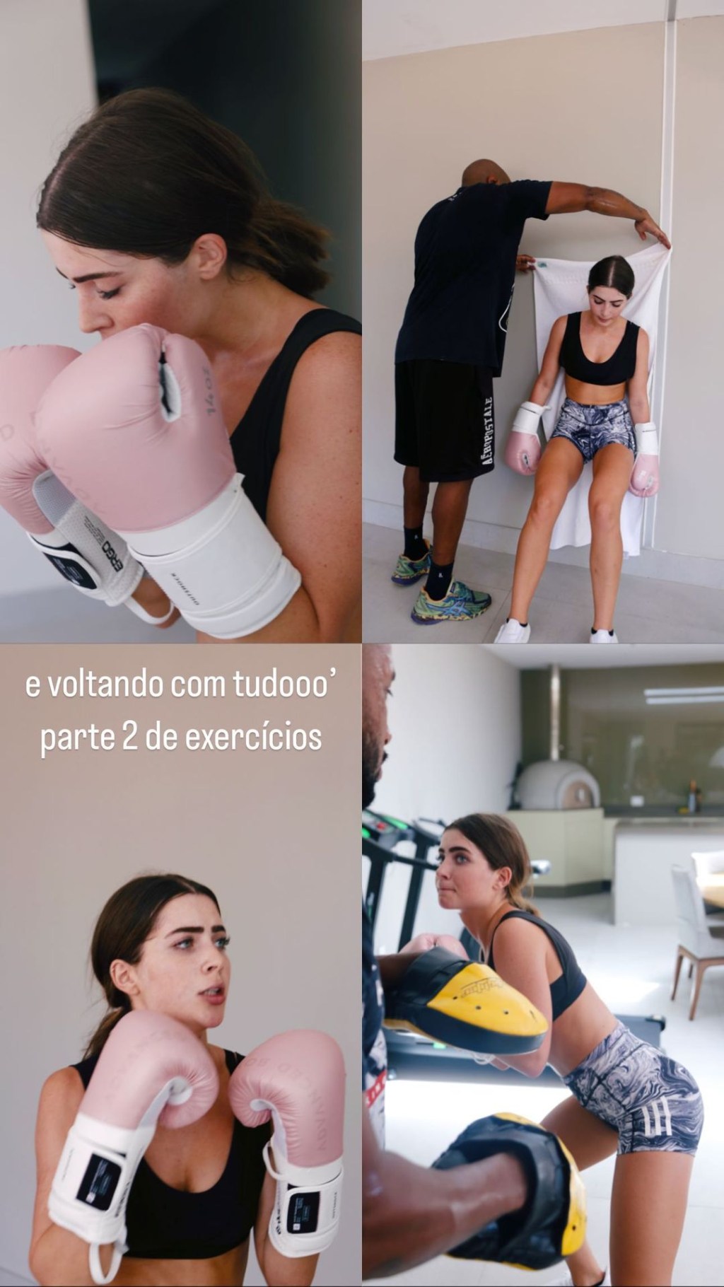 Jade Picon treinando boxe
