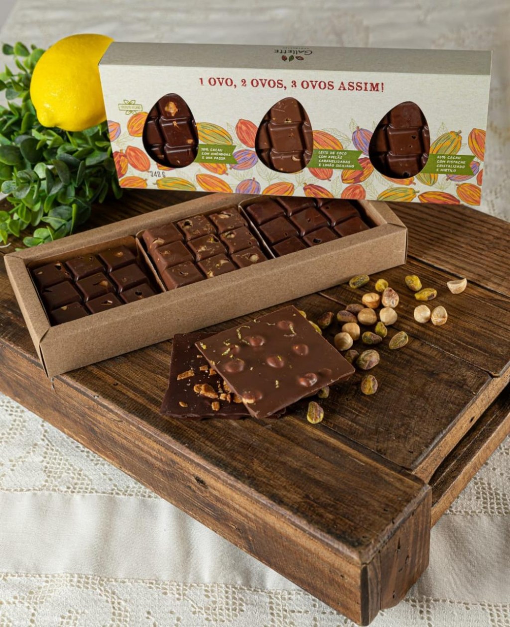 Caixa de Chocolates Veganos Gallette Chocolates