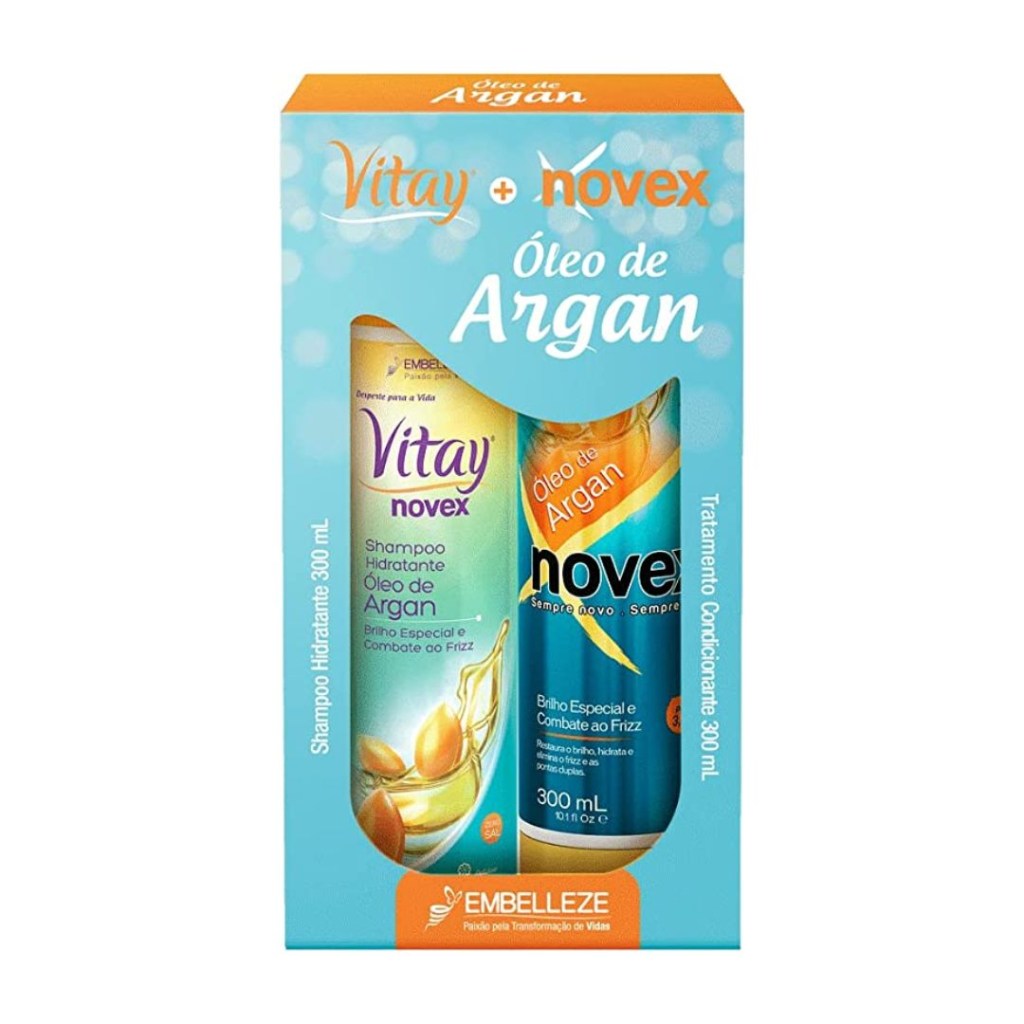 Shampoo e Condicionador Kit Óleo de Argan Novex e Vitay