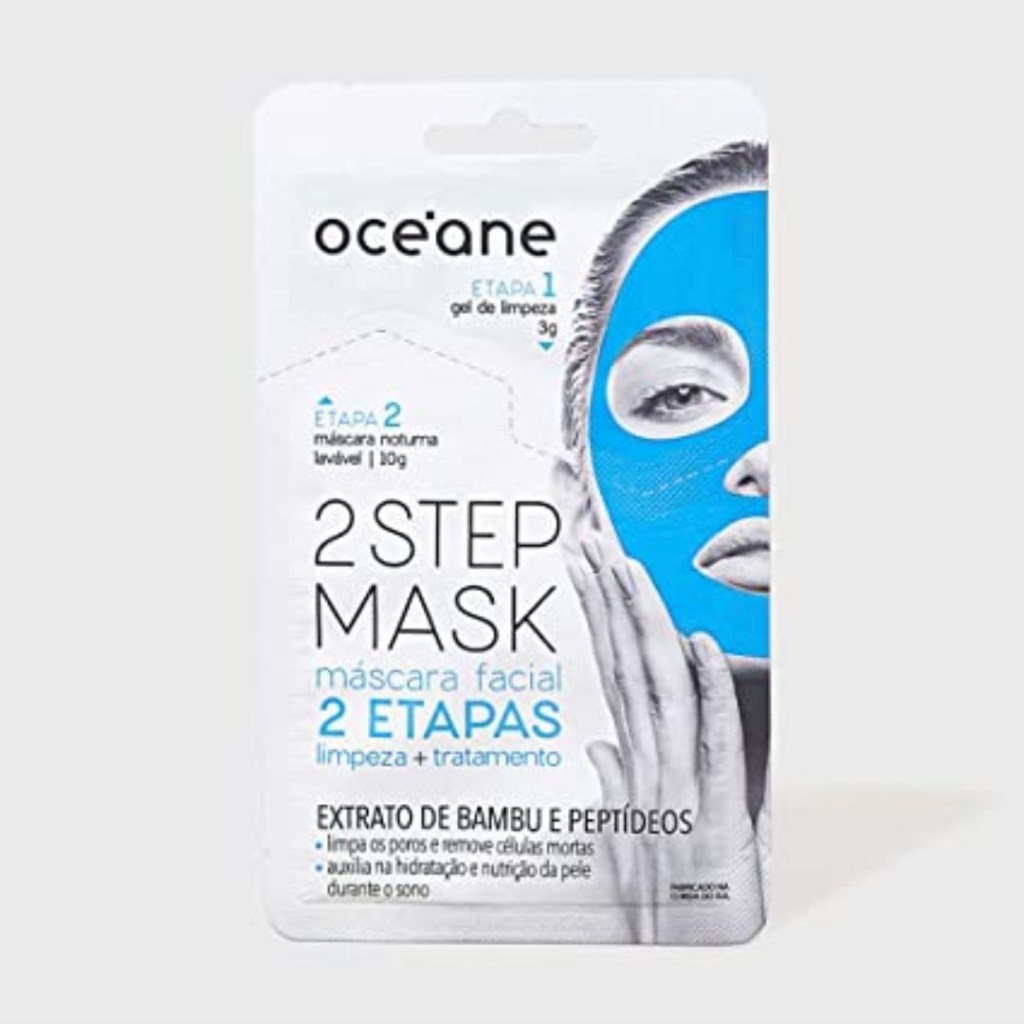 oceane Máscara Facial 2 Etapas de Bambu e Peptídeos Noturna Oceane