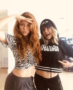 Shakira e Anna Kaiser, sua personal trainer