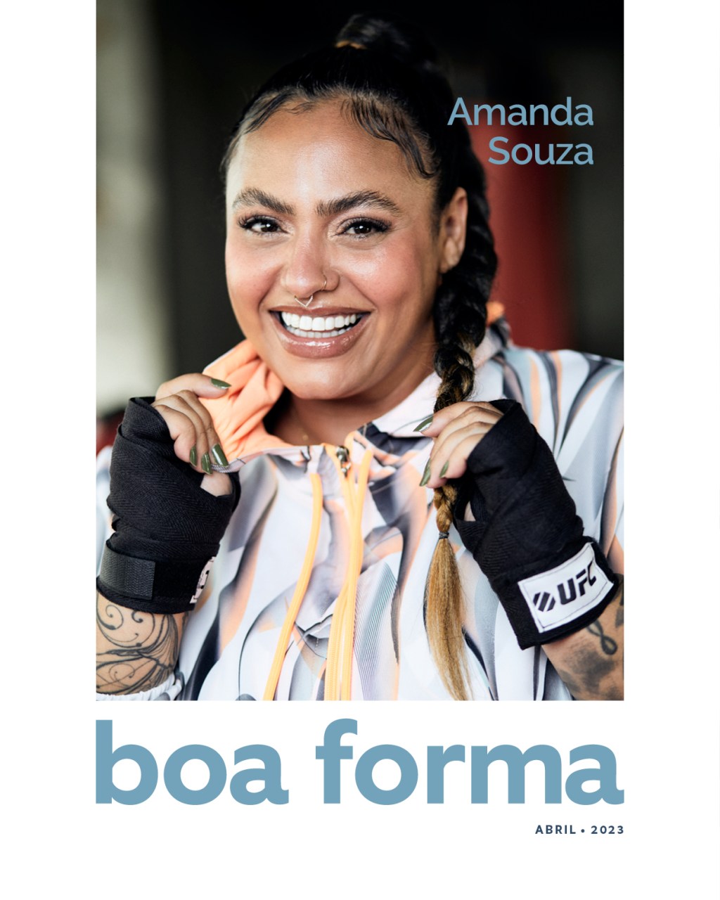 Amanda Souza na capa de Boa Forma