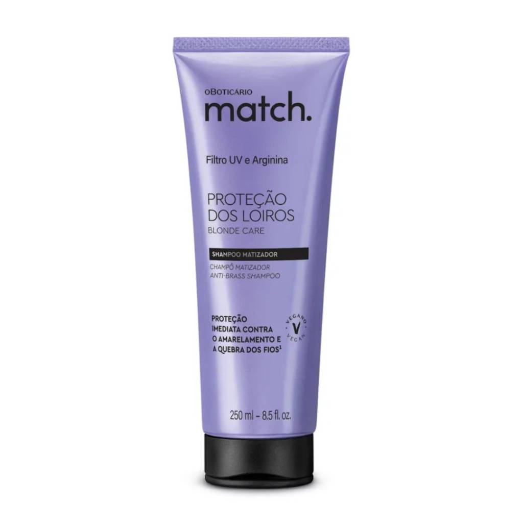 Shampoo Matizador Match. Proteção dos Loiros