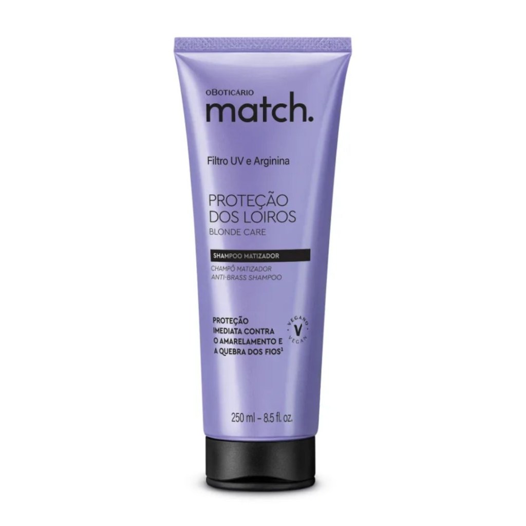 Shampoo Matizador Match. Proteção dos Loiros