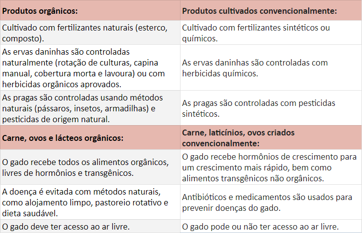 alimentação organica