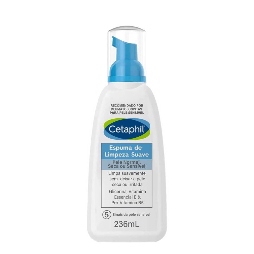 espuma de limpeza suave cetaphil