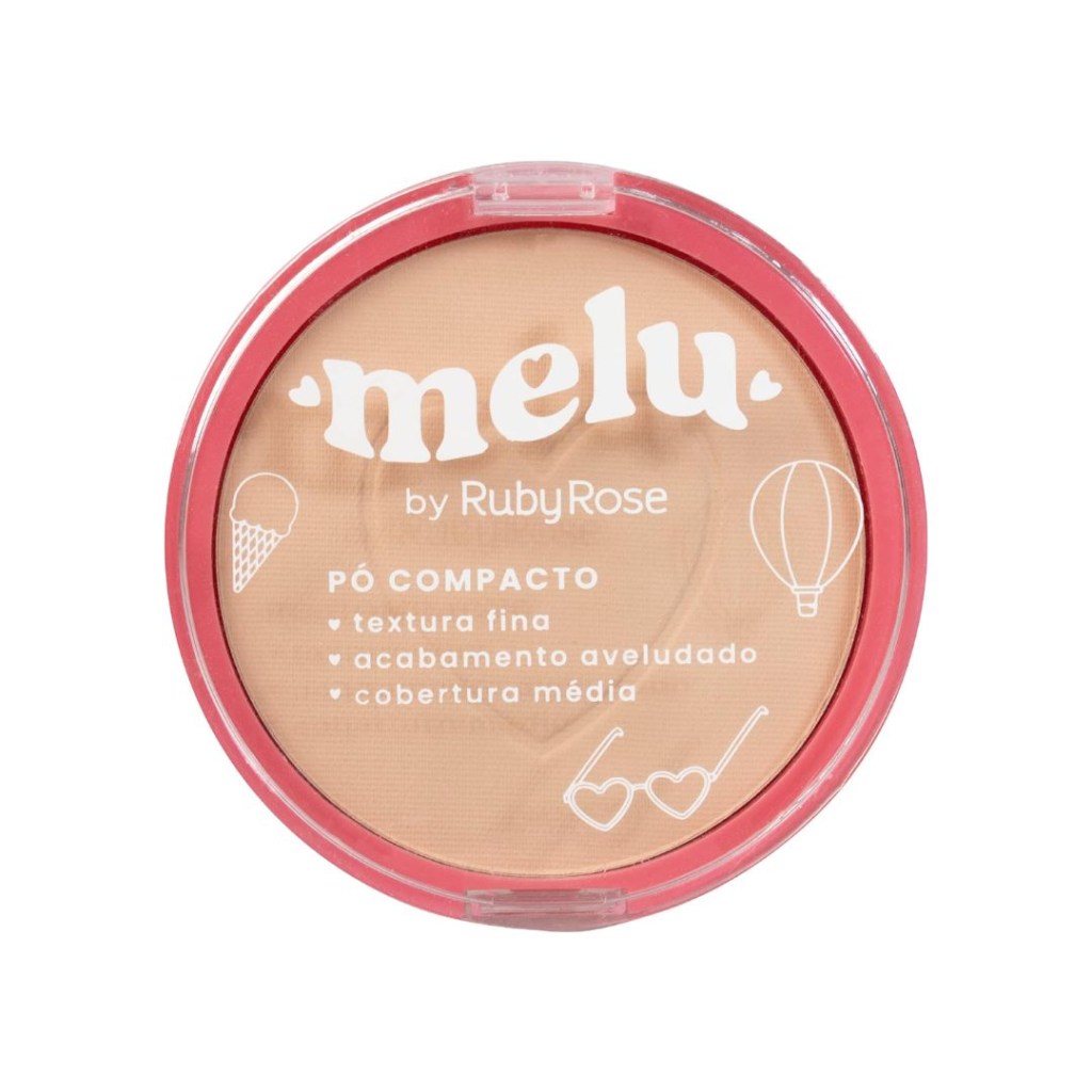 melu ruby rose Pó Facial Compacto Melu