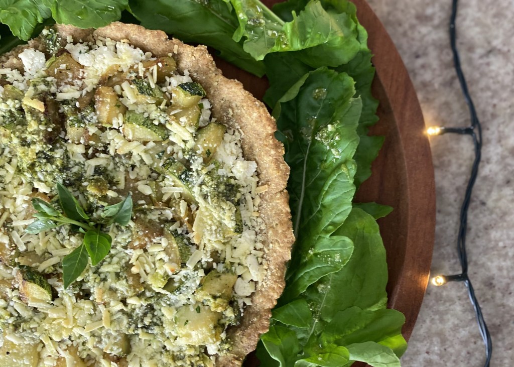 Torta salgada de abobrinha para a ceia de Natal