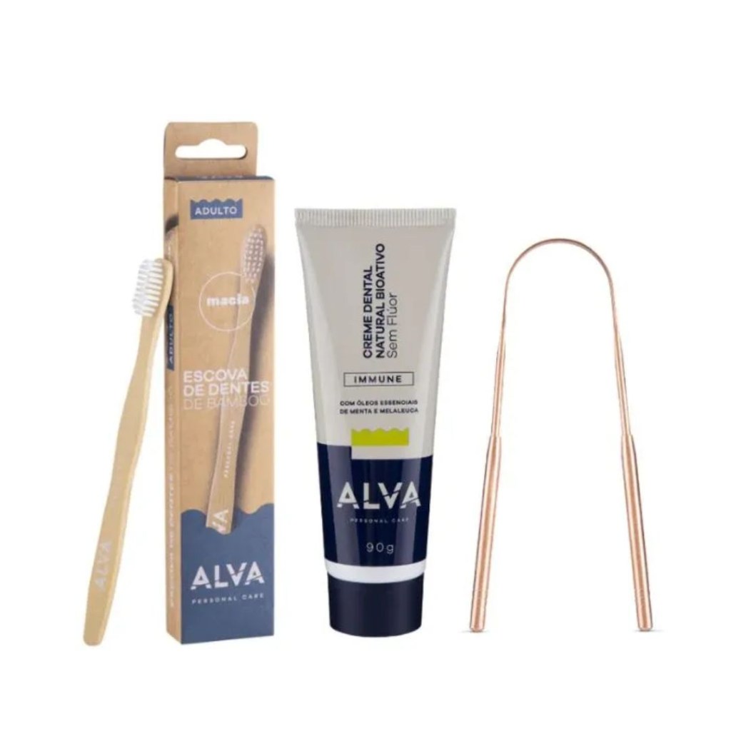 bucal Kit com Itens para Higiene Bucal Alva e Boa Forma