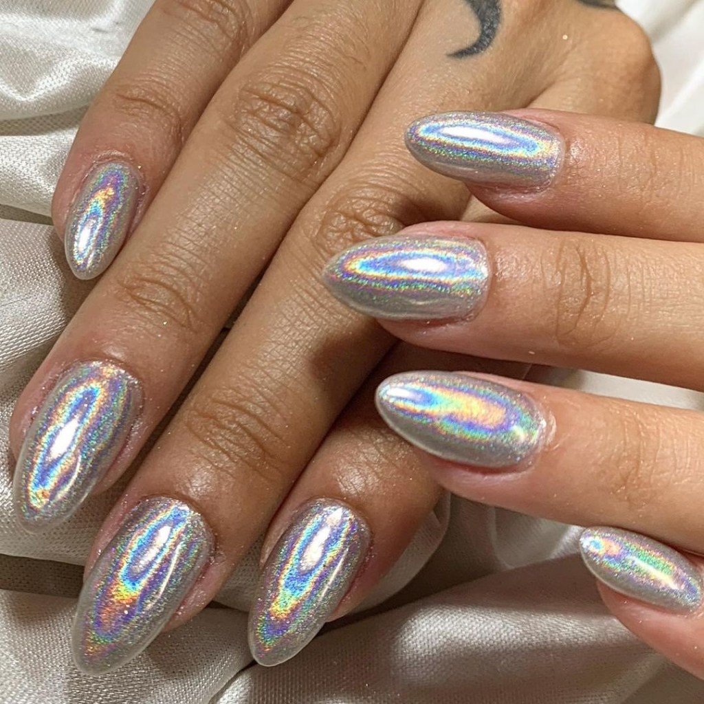 nailsalinelemos unhas cromadas pratas
