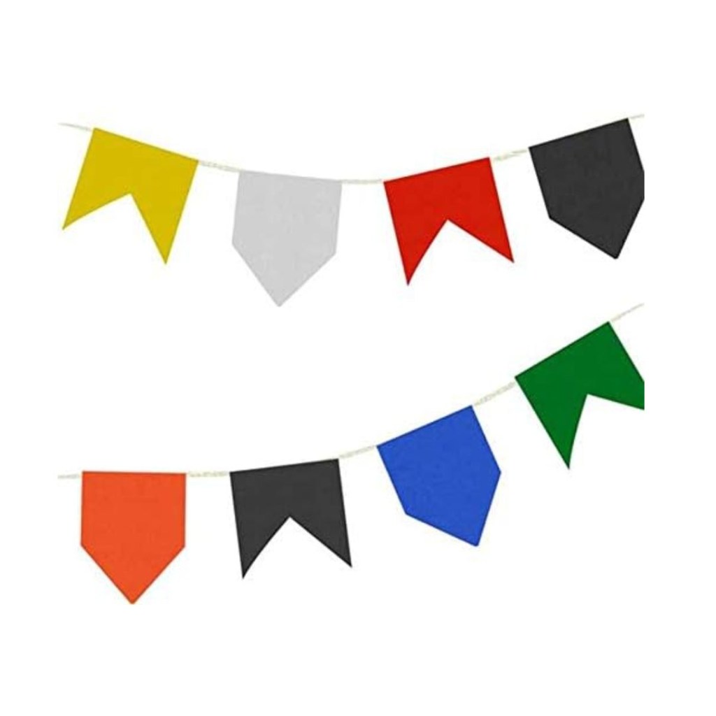 Bandeirinhas coloridas para decoração de festa junina em casa