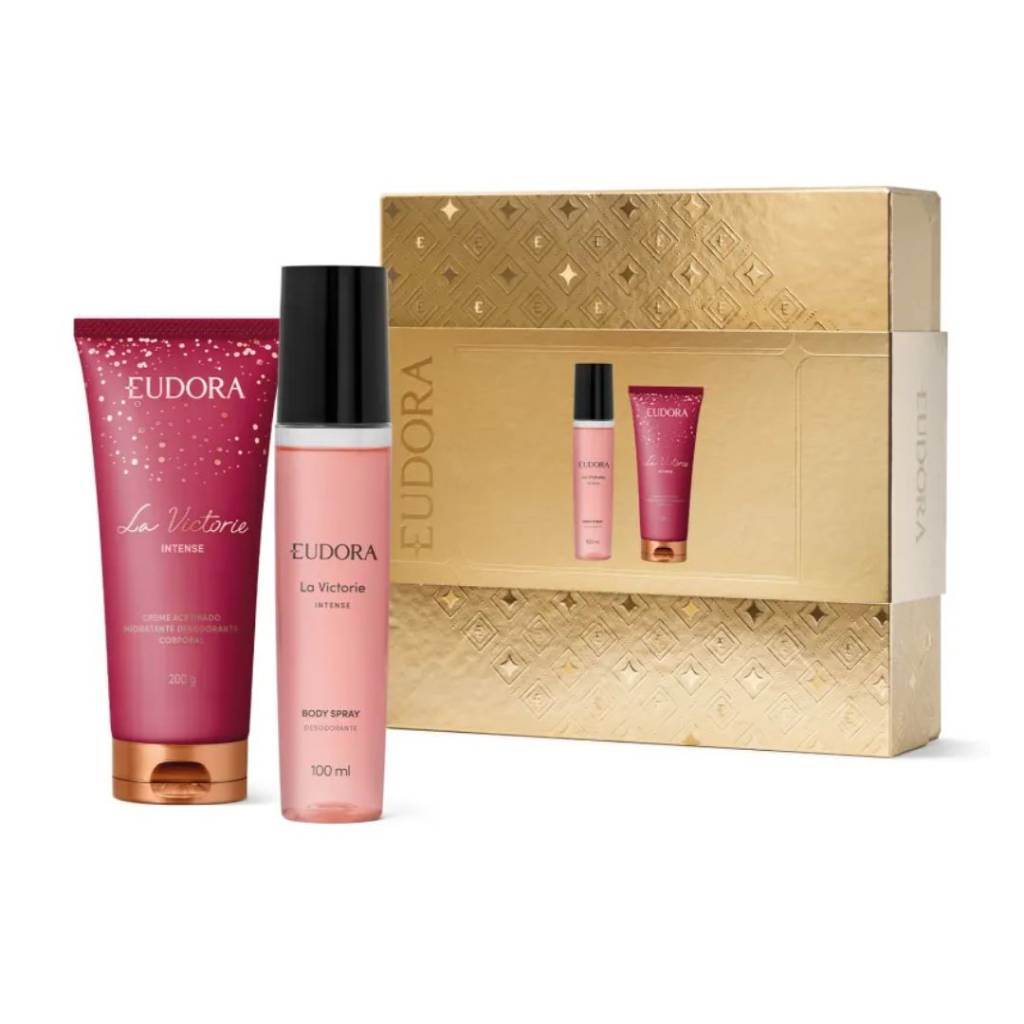 eudora kit la victorie intense hidratante e body spray