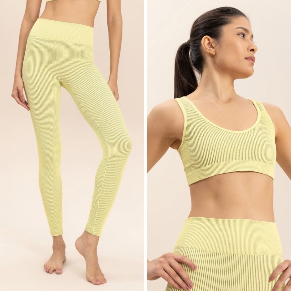 live looks amarelo manteiga para treino