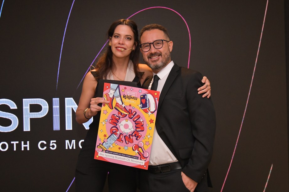 Larissa Serpa, editora-chefe de Boa Forma, e Wellington Jotta, gestor de E-commerce de Movement |