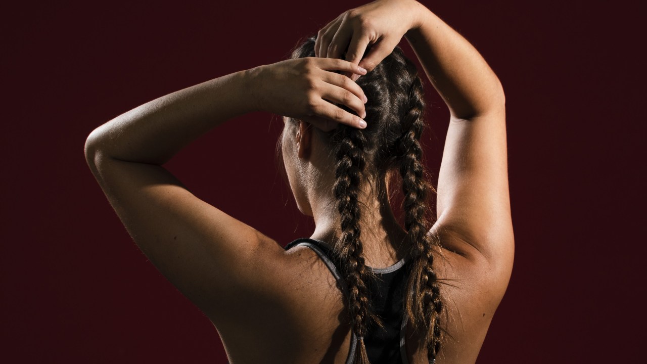 cabelo na academia