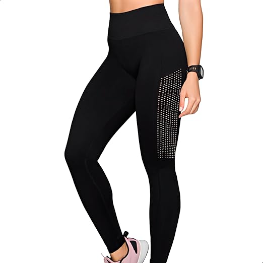 Calça Legging Academia Zero Transparência Selene Microfibra Poliamida Sem Costura Feminino