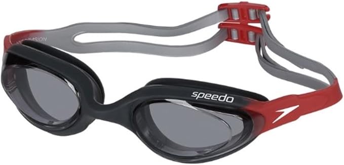 Óculos de Natação Speedo Hydrovision Adulto Antiembaçante Proteção UV Águas Abertas Triathlon (Ônix/Fumê)