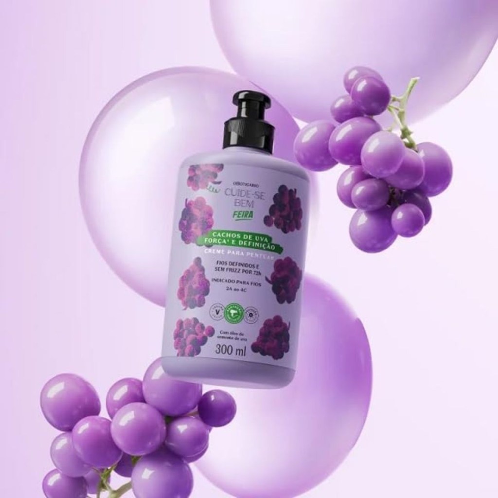 Creme para Pentear Cachos de Uva Cuide-se Bem - O Boticário Creme para Pentear Cachos de Uva Cuide-se Bem O Boticário